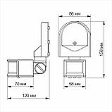 Датчик руху та освітленості інфрачервоний накладний чорний 180° SPW02B 220V 1200W VIDEX, фото 3