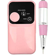 Портативний фрезер EN-102  на 20 Вт. та 30 000 об./хв. на акумуляторі- для манікюру та педикюру. Рожевий