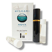 Духи чоловічі 3в1 Bvlgari Aqva Pour Homme 45 мл. (Булгарі аква пур хом)