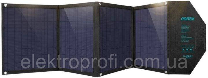 Сонячний зарядний пристрій Choetech 80W (158x41см) 5V/2.4A USB + 5V/2.4A QC3.0 + USB-C PD3.0 (30W) (SC007)