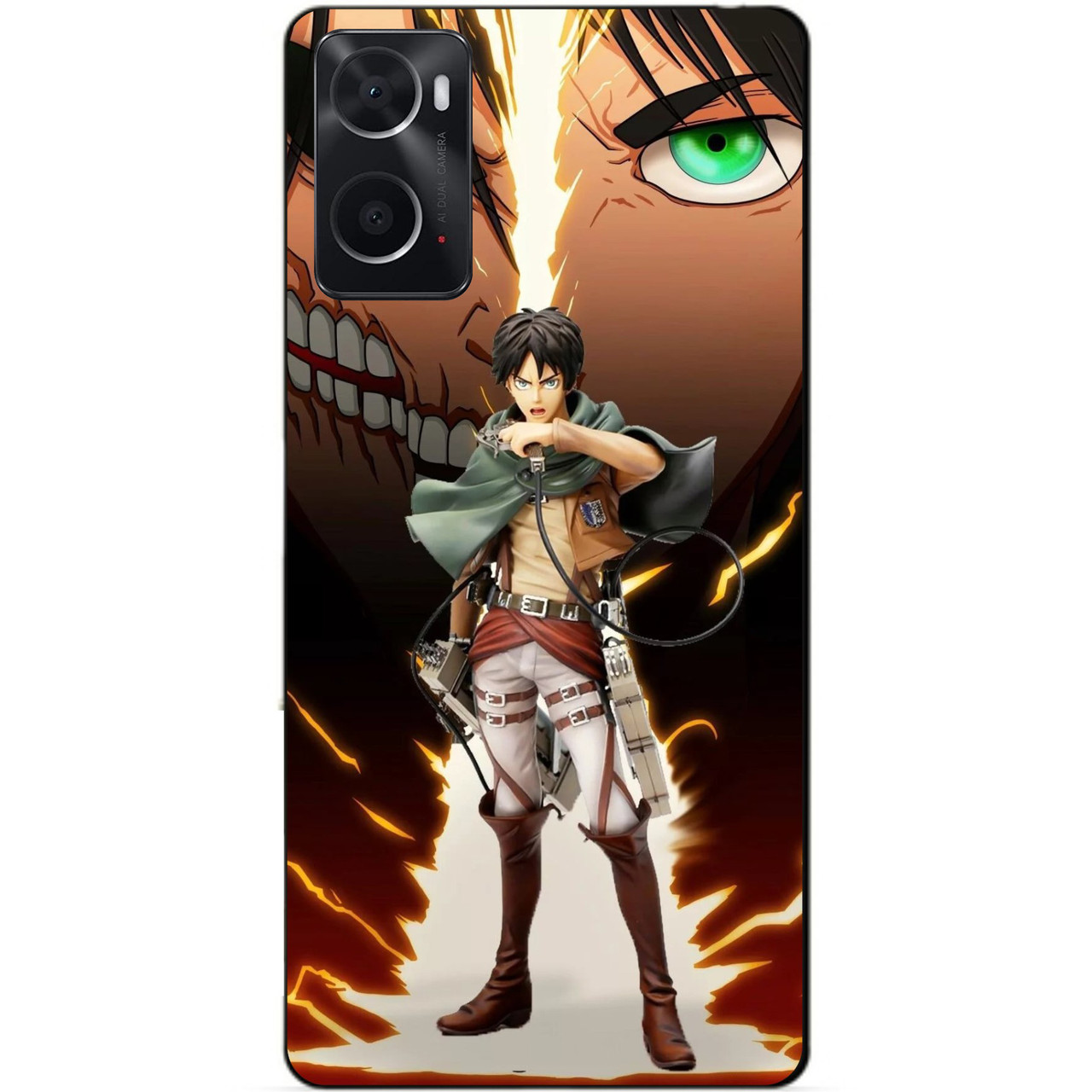 Силіконовий бампер чохол для Oppo A76/A96 з малюнком Атака Титанів Attack on Titan