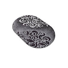 Килим овальний 1.20*1.70 сірий вензель Mira 24031/619 Україна, фото 3