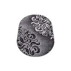 Килим овальний 1.20*1.70 сірий вензель Mira 24031/619 Україна, фото 2