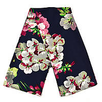 Шарф жіночий No68 весна осінь тканина поліестер із відчуттям шовку квітковий принт розмір 114х15 см