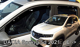 Дефлектори вікон (вітровики) DACIA SPRING ELECTRIC 5D 2021+ (Heko)