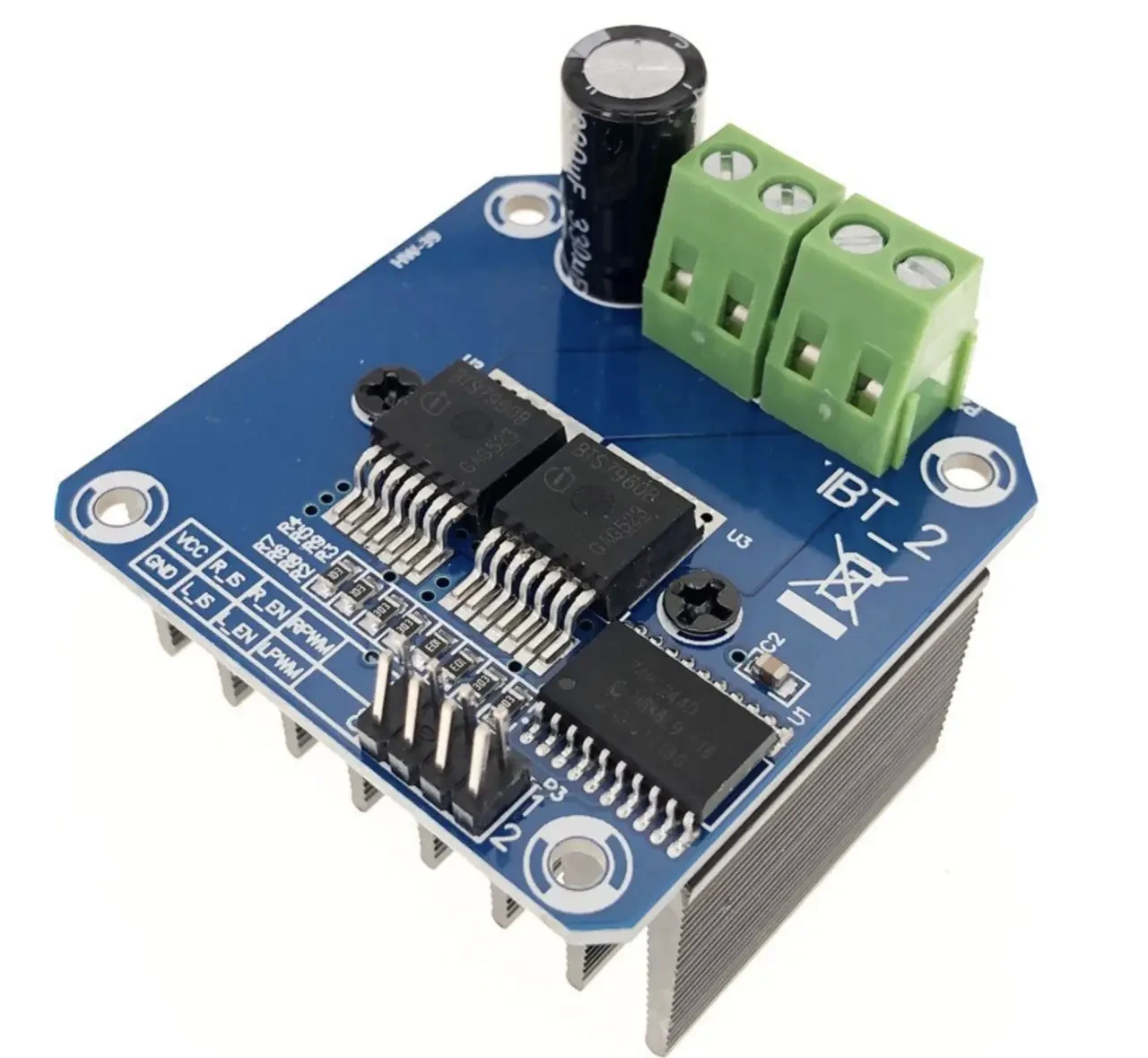 Драйвер моторів одноканальний BTS7960 до 43А Модуль керування RKP-BTS7960, фото 1