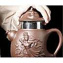 Чайник "Малюнний" ісинська глина коричневий 600 мл, фото 2