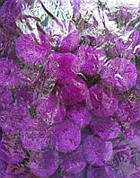 Текстильные шарики 3см фиолетовые помпоны плотные (1упаковка=200штук )