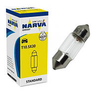 Автомобильная лампа Narva C10W SV8.5 12V 10W салон, номера 17315 Standard 28mm