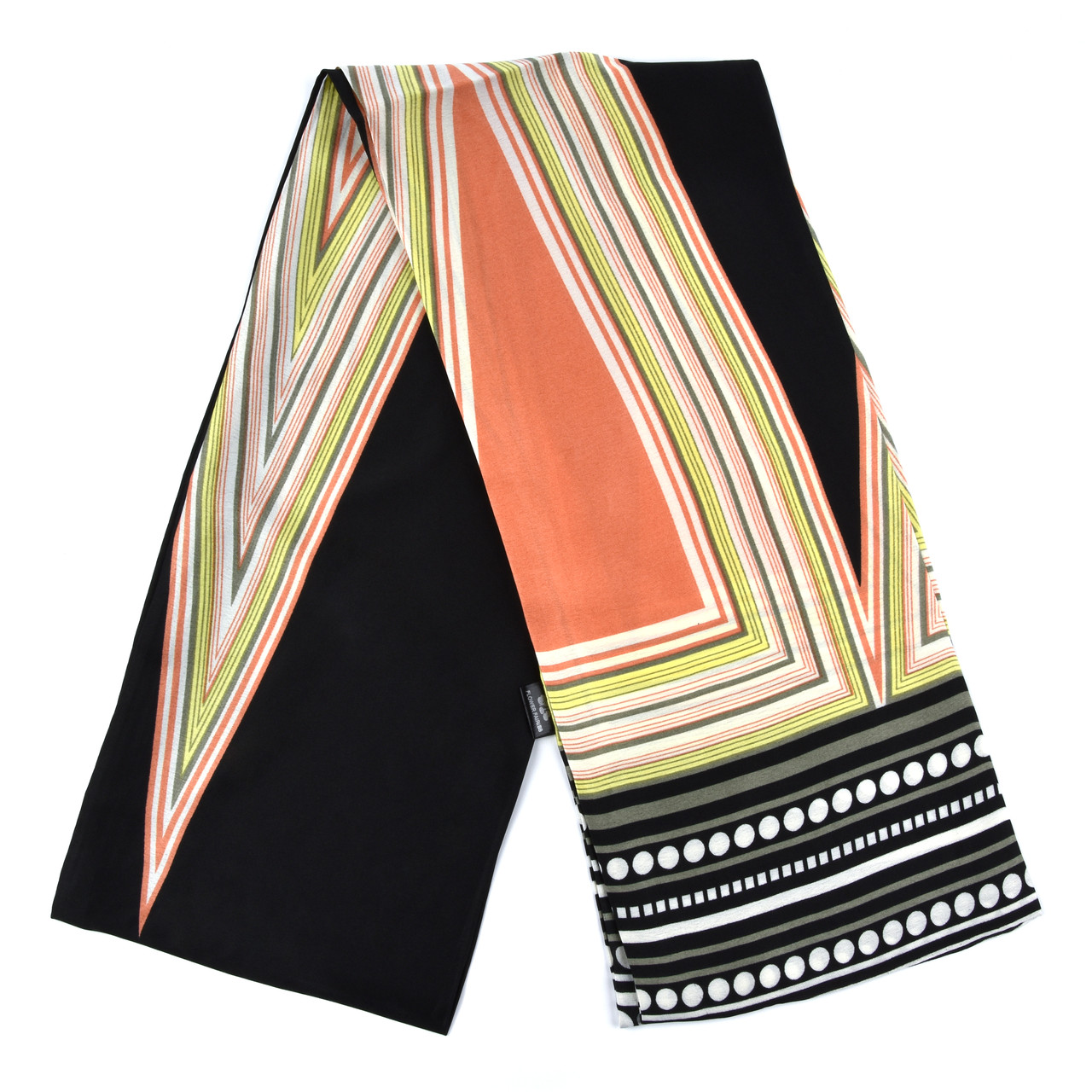 Шарф жіночий No55 весна осінь тканина поліестер із відчуттям шовку абстрактний принт розмір 114х15 см - фото 1 - id-p1932995560