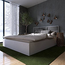 Ліжко з м'яким узголів'ям Лайт-1600 (основа Ламель), фото 2