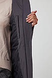 Подовжена жіноча куртка Finn Flare FAB11016-202 сіра XL, фото 6