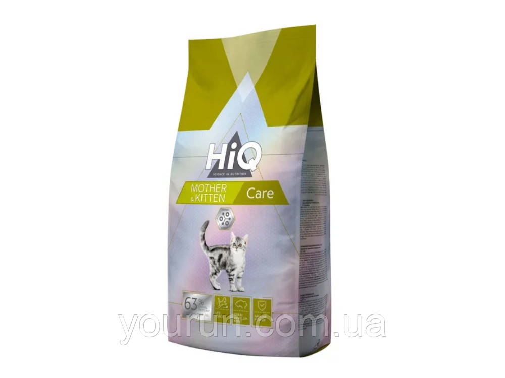 HiQ (Ханкю) Kitten and Mother care — Сухий корм для кошенят віком до 1 року, для вагітних і годувальниць
