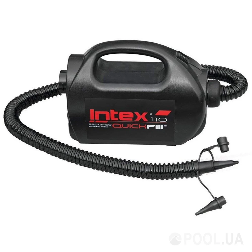 Електричний насос для надування Intex 68609 від мережі, прикурювача (220-240 V, 12 V, 1 100 л/хв) - BIG SALE !