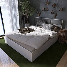 Ліжко з м'яким узголів'ям Лайт-1600 (Підйомний Механізм), фото 3