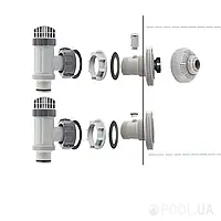 Набор плунжерных кранов в сборе intex 22747 (25025), Гидро-Аэрация под отверстиями (10255, 10744, 10256,