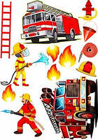 Вафельна їстівна картинка Пожежник А4 (p1260)