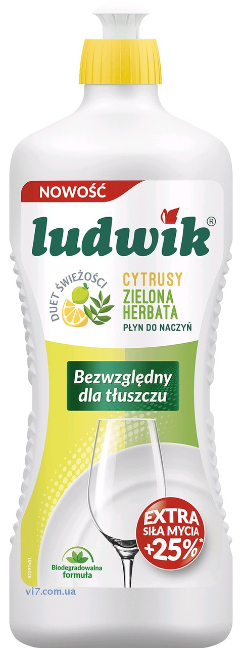 Засіб для миття посуду Ludwik Цитрус і Зелений чай 900 г