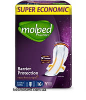 Прокладки гигиенические Molped Super Night 6 капель Extra Long 16шт