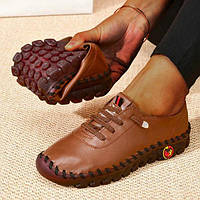Лоферы самая удобная обувь, женская повседневная обувь, кроссовки коричневого цвета, размер 36 Код 67-0022