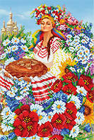 Схема для вишивки бісером "А я просто українка, україночка!"