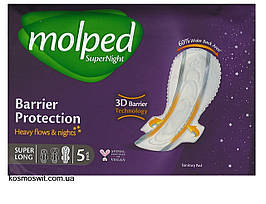 Гігієнічні прокладки Molped Super Extra Long Night 7 крапель 5 шт