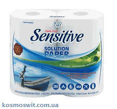 Туалетний папір Sensitive Solution Paper 2-шаровий 4х350відривів