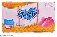 Туалетная бумага Toffly Pink 3-х слойная 6 х 180 отрывов