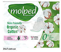 Прокладки гигиенические Molped Pure&Soft Long 5 капель 7 шт