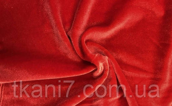 Оксаміт Яскраво-чорвоний, фото 1