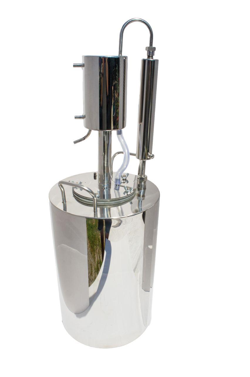 Апарат подвійної перегонки Кошовий - 23 літри - дистилятор під проточну воду, фото 1