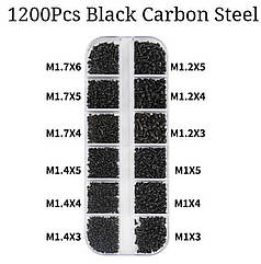 Самонарізи М1-М1.7 в наборі 1200 шт 12 розмірів