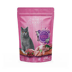 Home Food (Хоум Фуд) Cat Adult British сухий корм для котів британської породи індичка 0.4 кг