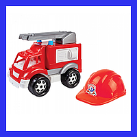 Большая пожарная машинка игрушка с каской