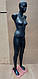 Манекен жіночий чорний на повний зріст чорний на полімерній підставці (Наташа), фото 2