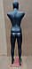 Манекен жіночий чорний на повний зріст чорний на полімерній підставці (Наташа), фото 4