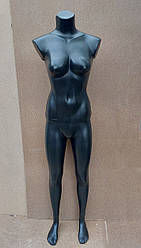 Манекен жіночий торс з ногами чорний (Маша)
