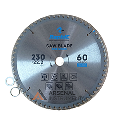 Диск пильний по дереву з твердосплавними напайками 230x22.23, 60 зубів, RapidE, 001