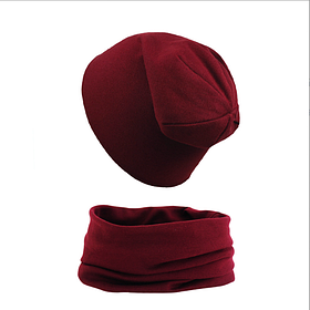 Шапка панчоха та бафф для дітей Бордовий