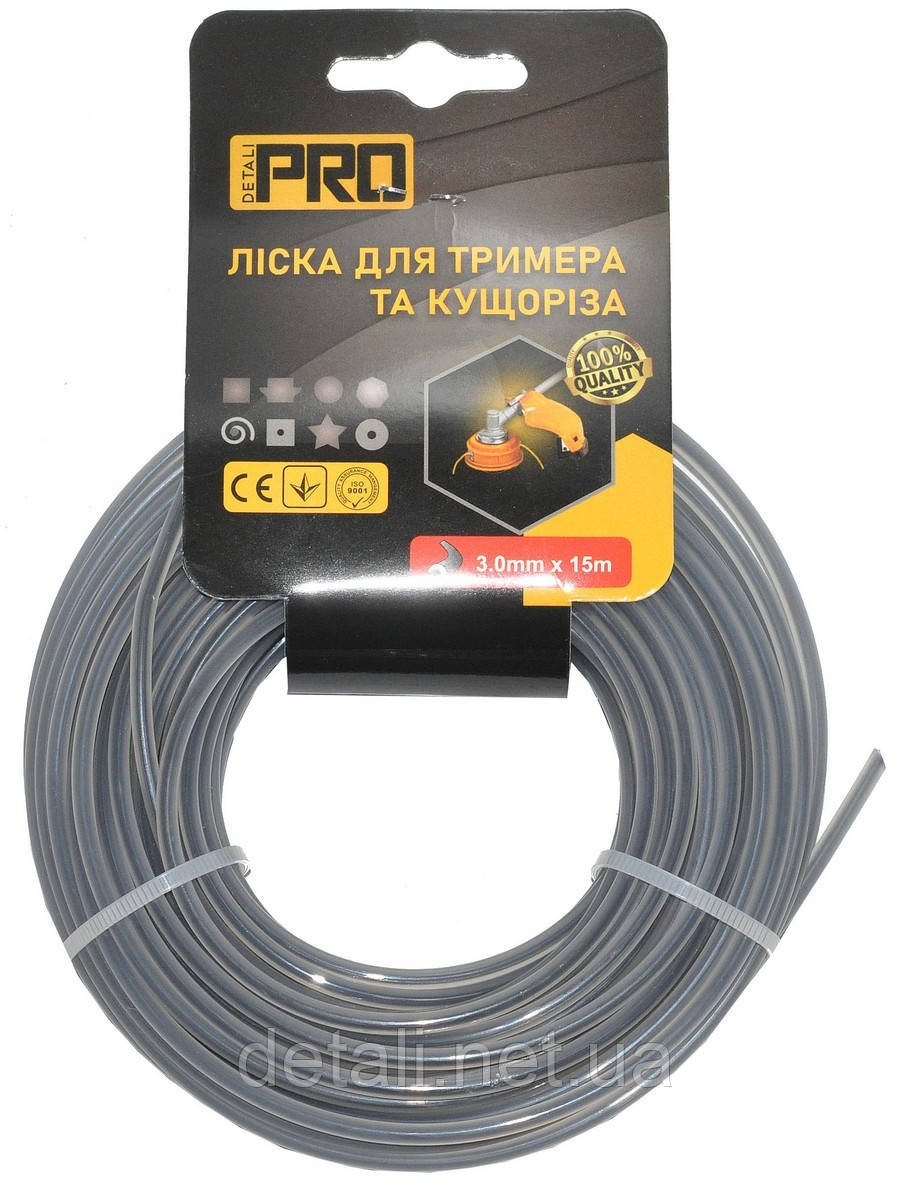 Ліска косильна круг d3 мм (15 м) з кордом
