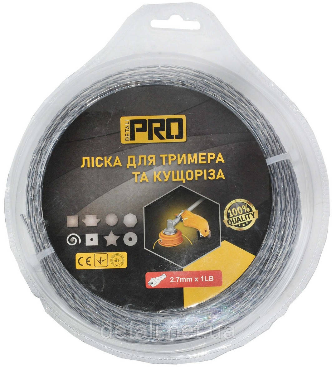 Ліска косильна спіраль d2.7 1LB (78 м) з кордом