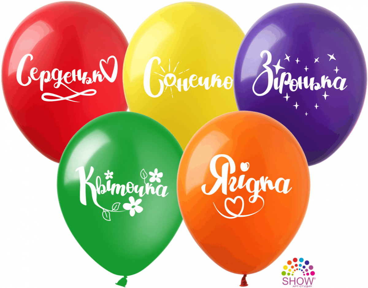 Повітряні кулі "Зiронька" 12"(30 см) Пастель асорті В упак: 100шт ТМ Арт «SHOW»
