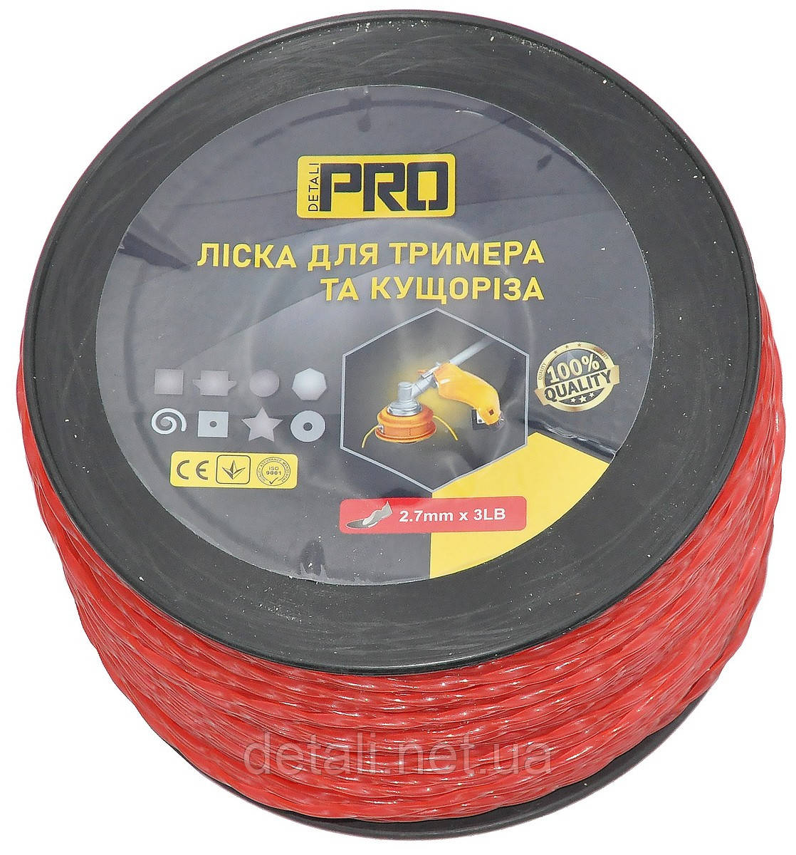 Ліска косильна спіраль d2.7 мм 3 LB (274 м) еліпс