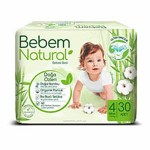 Підгузники дитячі Bebem Natural 4 Maxi (7-14 кг ) 30 шт