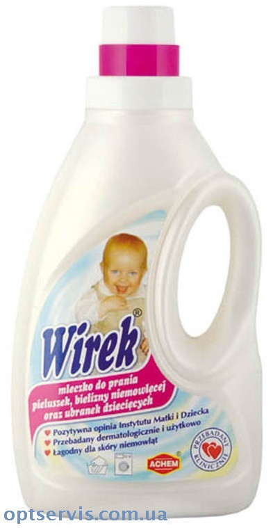 Молочко для прання дитячого одягу та пелюшок Wirek 1л