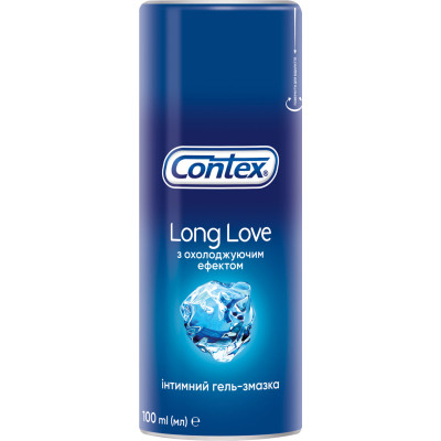 Інтимний гель-змазка Contex Long Love з охолоджувальним ефектом (лубрикант) 100 мл (4820108005136)