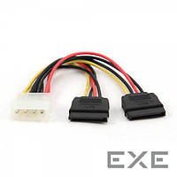 Кабель питания Molex to 2xSATA power 0.3m Cablexpert (CC-SATA-PSY-0.3M)