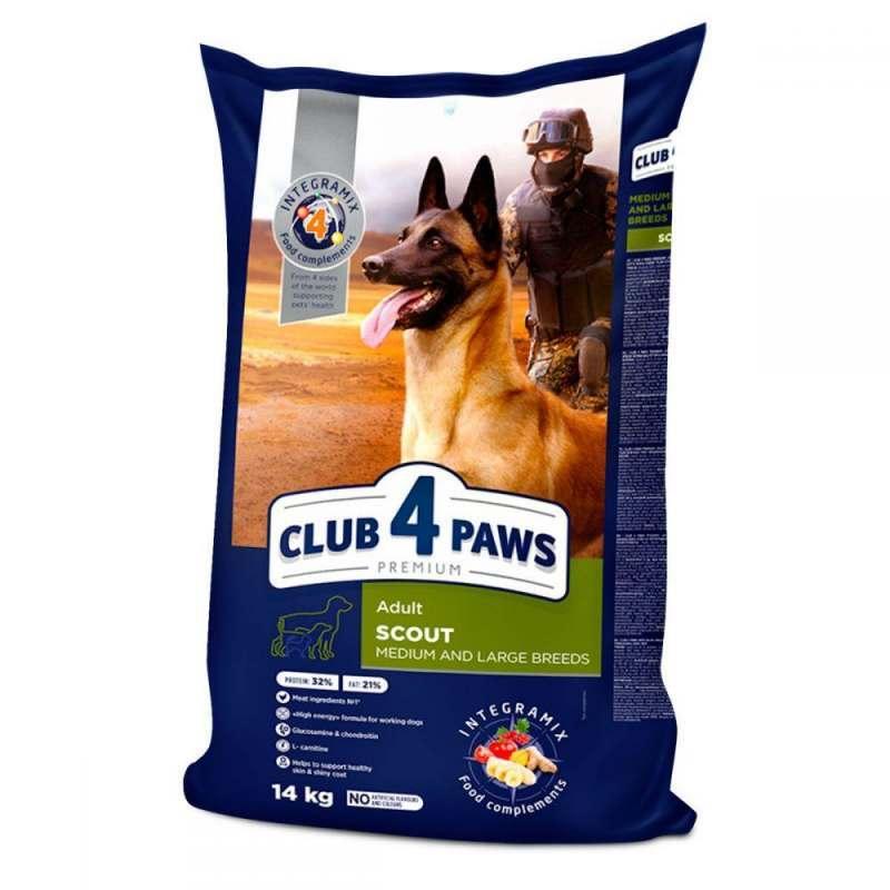 Club 4 Paws (Полуб 4 Лапи) Premium Adult Scout Large&Medium Breed Chicken корм для робочих собак великих порід