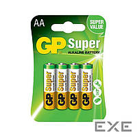 Батарейка Gp AA LR6 Super Alcaline * 4 (15A-U4 / 48911990 (GP15A3 / GP15APCTL-2UE4 / GP15APCRC-2UE4)