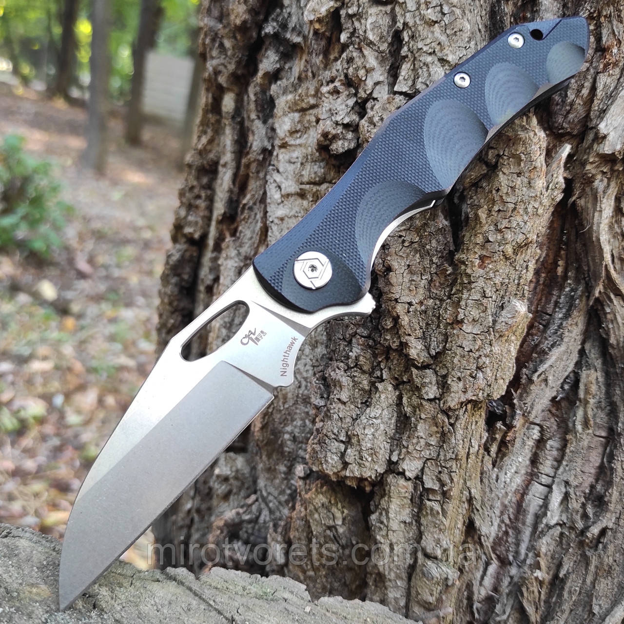 Ніж складний CH KNIVES Nighthawk, D2, підшипник, G10 чорний